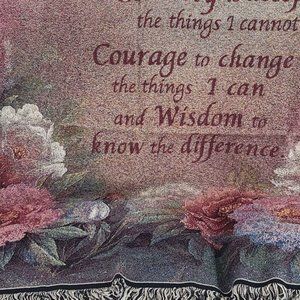 Woven tapestry throw Serenity Prayer